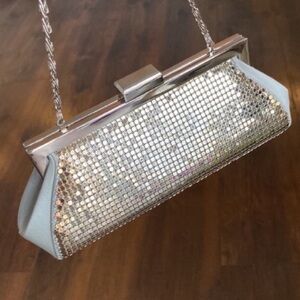 Kate Landry Purse Silver Evening Mini Evening Bag Clutch
